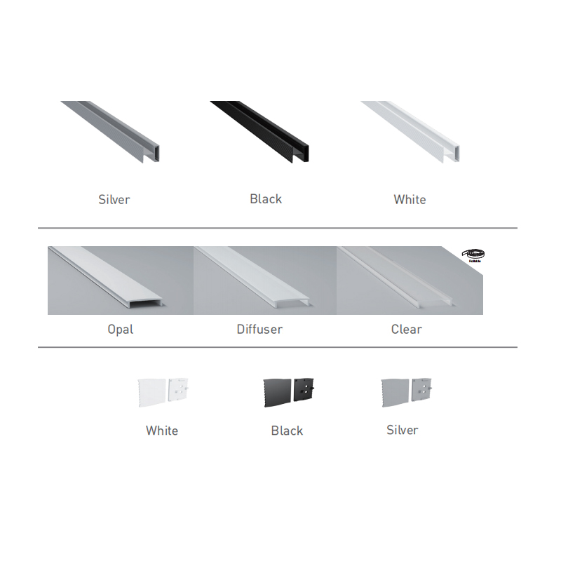Drywall LED Channel For 15mm Double Row LED Tape Light Drywall LED Channel For 15mm Double Row LED Tape Light